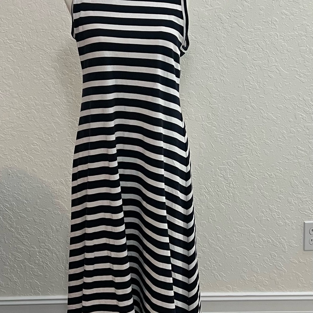 J. Crew Navy and White Striped Maxi Dress - Picture 2 of 3